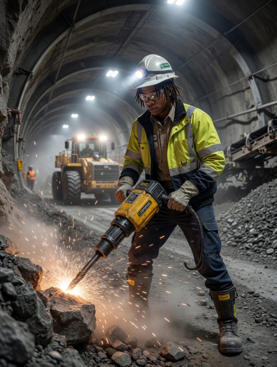 Hardworking African Miner